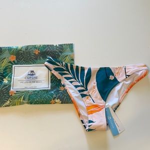 NWT Bright leafy print bikini bottom